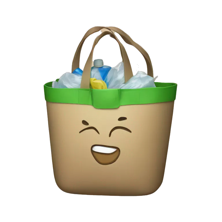 a new bag made with recycle plastic