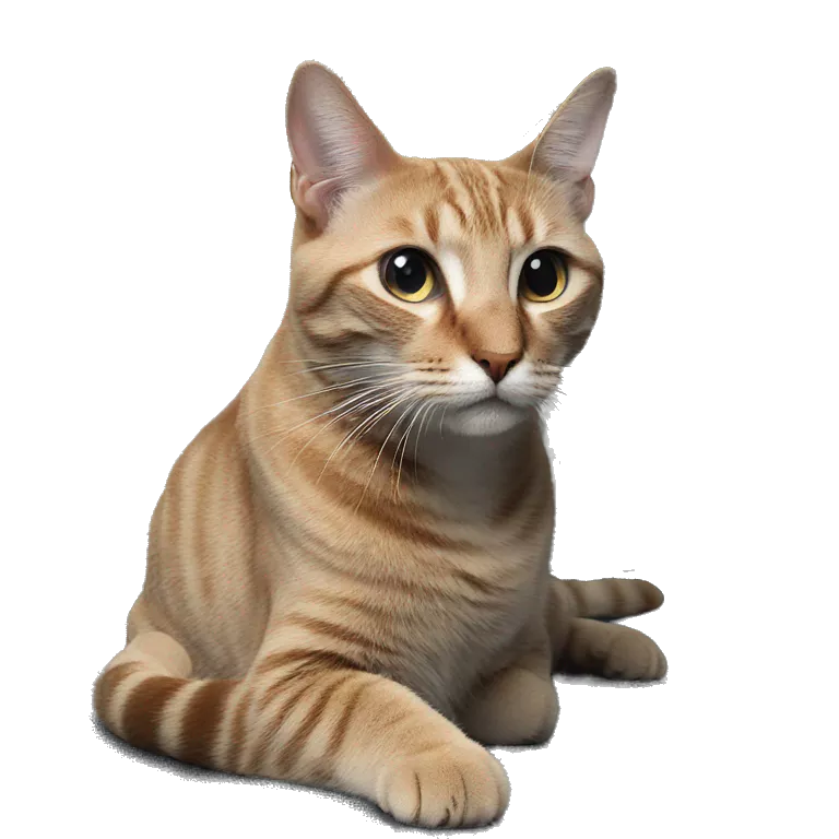 curious cat stares at you