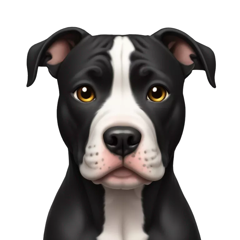 Perro pitbull negro con una dueña, piel clara ,pelo corto y negro