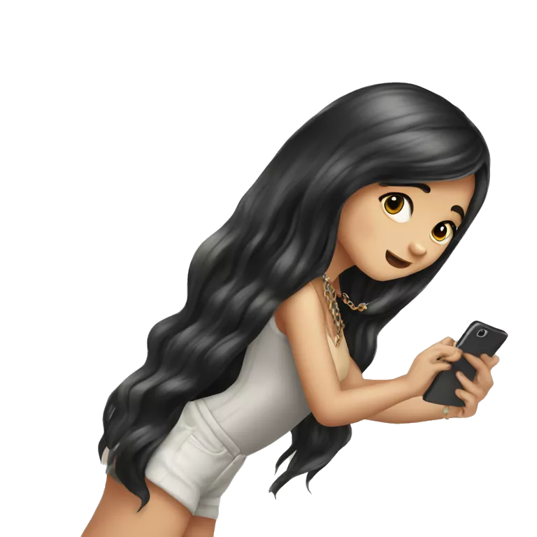 girl taking phone mirror selfie
