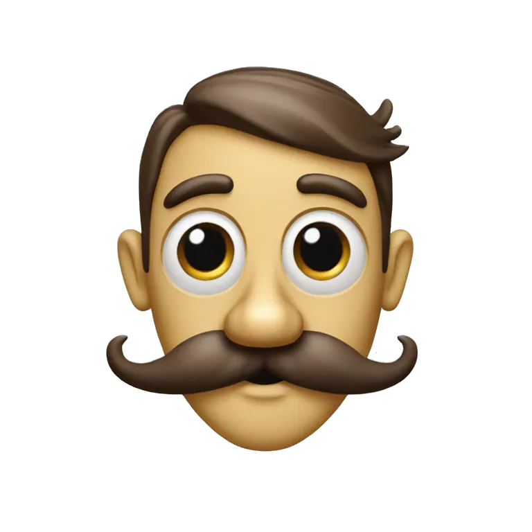 Pinocchio puppet with a long nose and mustache