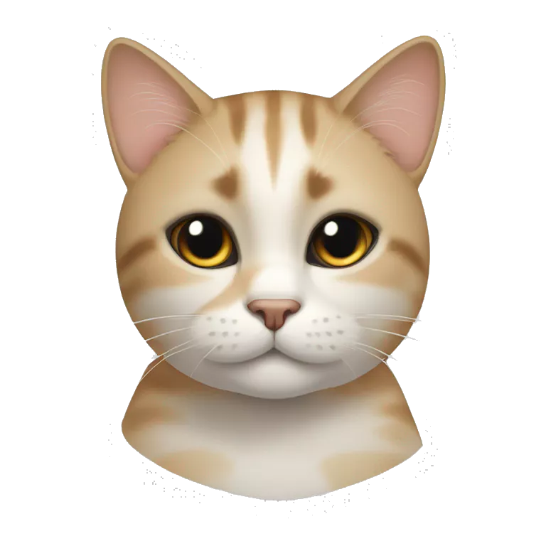 cat with black eyebrows up to where the ears begin, with a white eyebrow up to where the ears begin, and a light brown circle at the top of the head with white hair surrounding it.