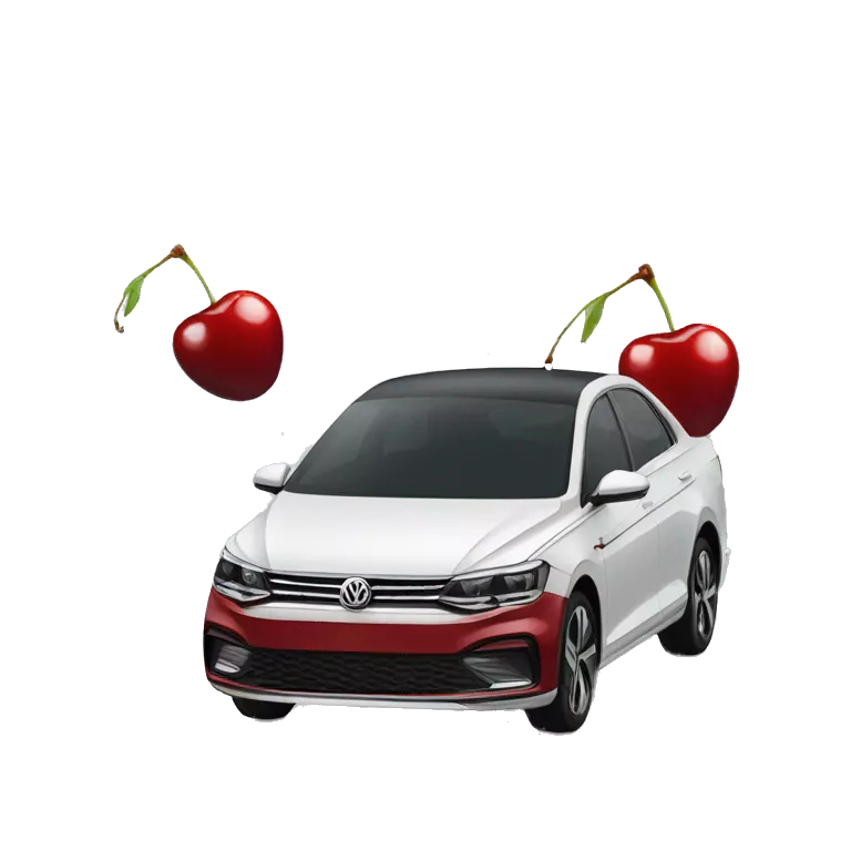 Volkswagen Virtus car with red cherry colour dual tone with white top
