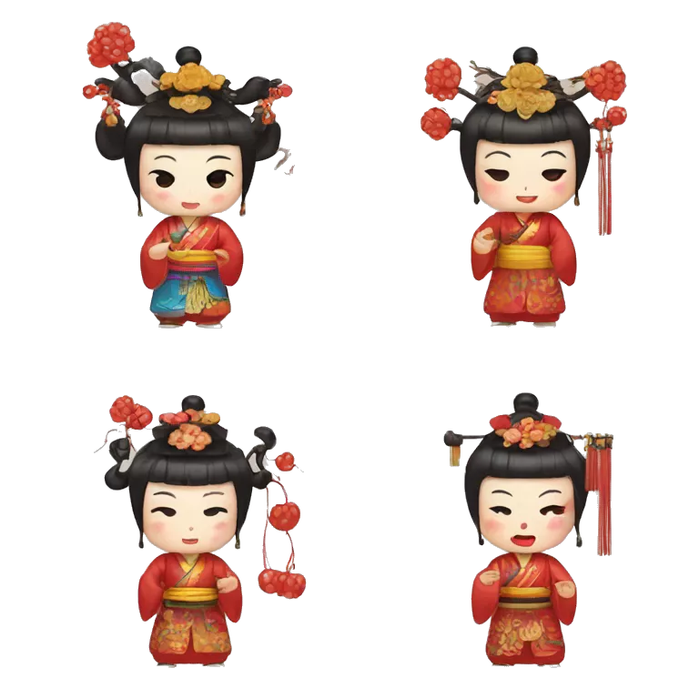 Sichuan opera with face-changing characters (e.g. cherry picking)