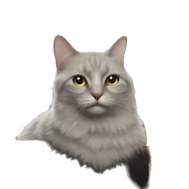 curious cat stares at you