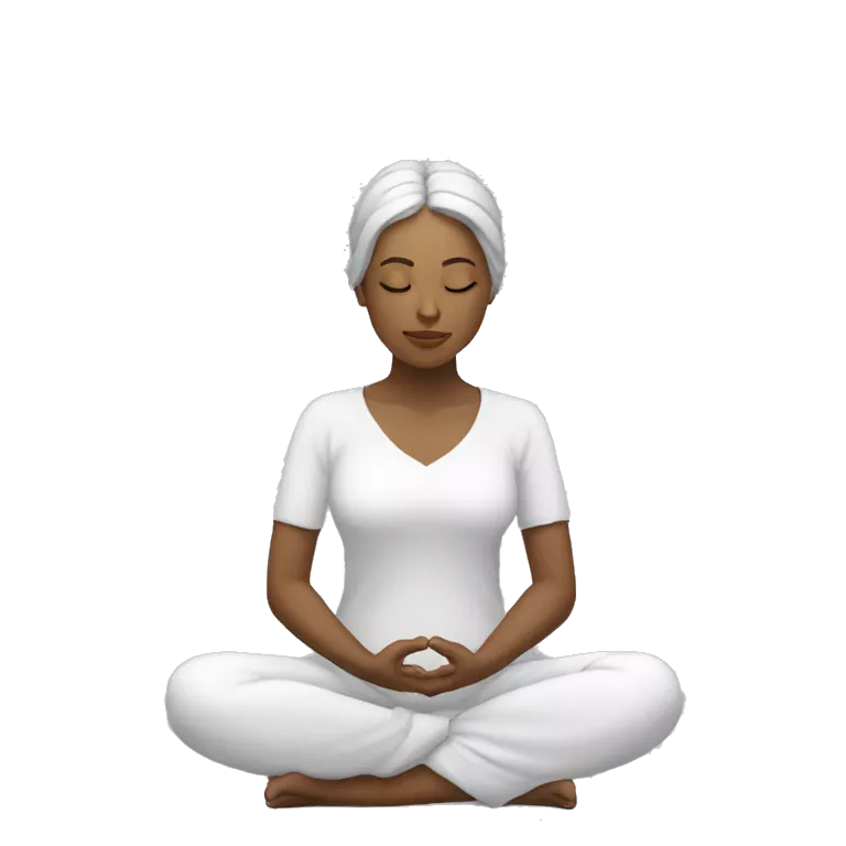 Meditación mujer más corazón blanco