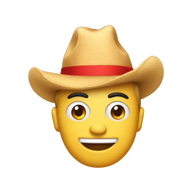 emoji che festeggia, con cappellino appunta e fischietto che si allunga, stile iphone