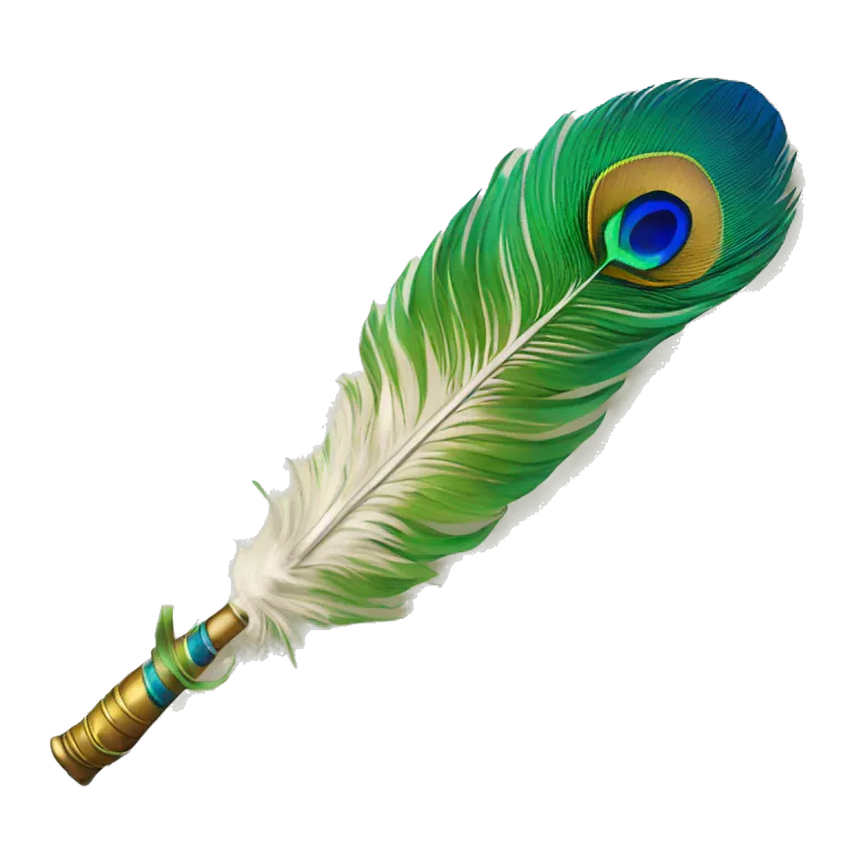 Krishna's peacock feather and flute