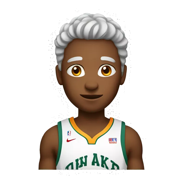 Basket ball young player (13 years) with white hairs
