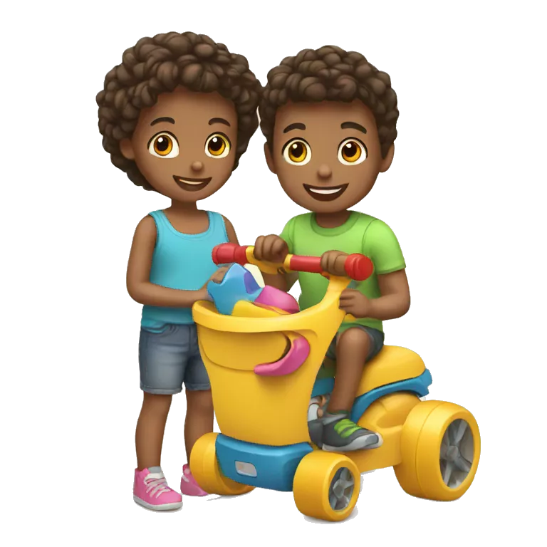 2 children Sharing toys