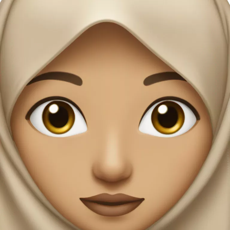 a person wearing a nude colored hijab with a nude oval face, and a nose that is not too sharp, thin lips, skin color like a southeast Asian person