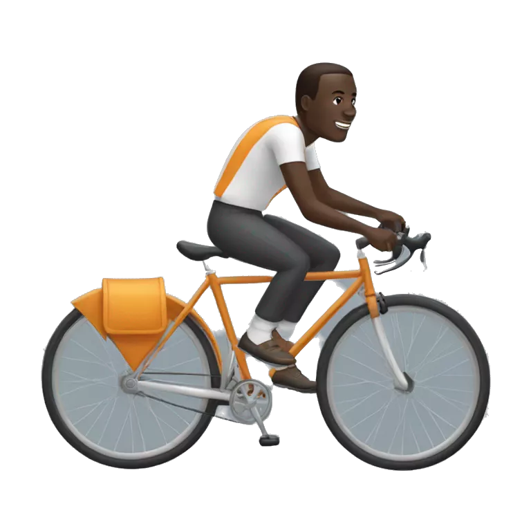 Allassane ouattara sur un velo