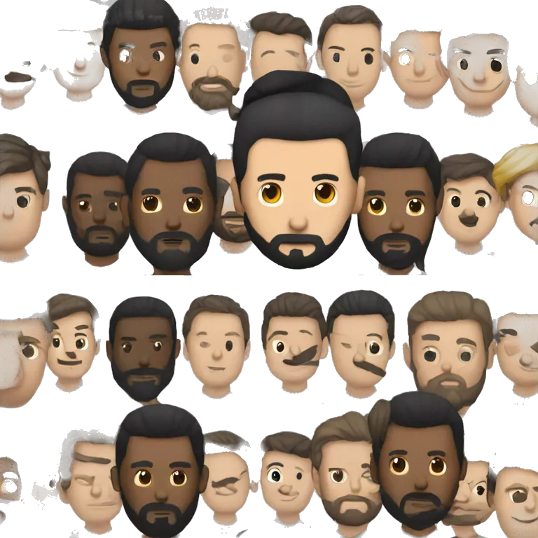 man with black man bun and black beard coding