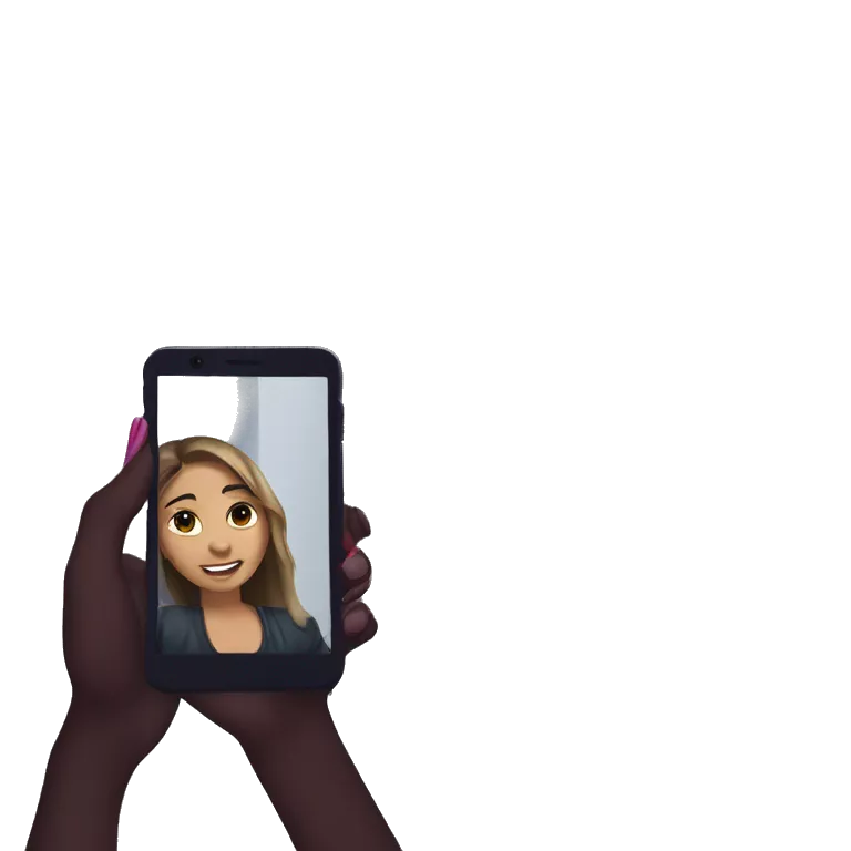 girl taking mirror selfie with phone