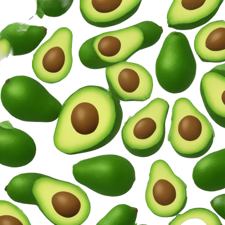 Aguacate con labios grandes y ojos