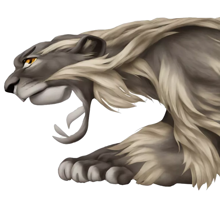 majestic lion from side