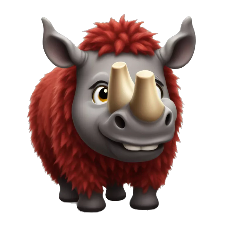 red wooly rhinoceros
