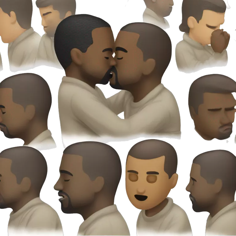 Kanye kissing Kanye