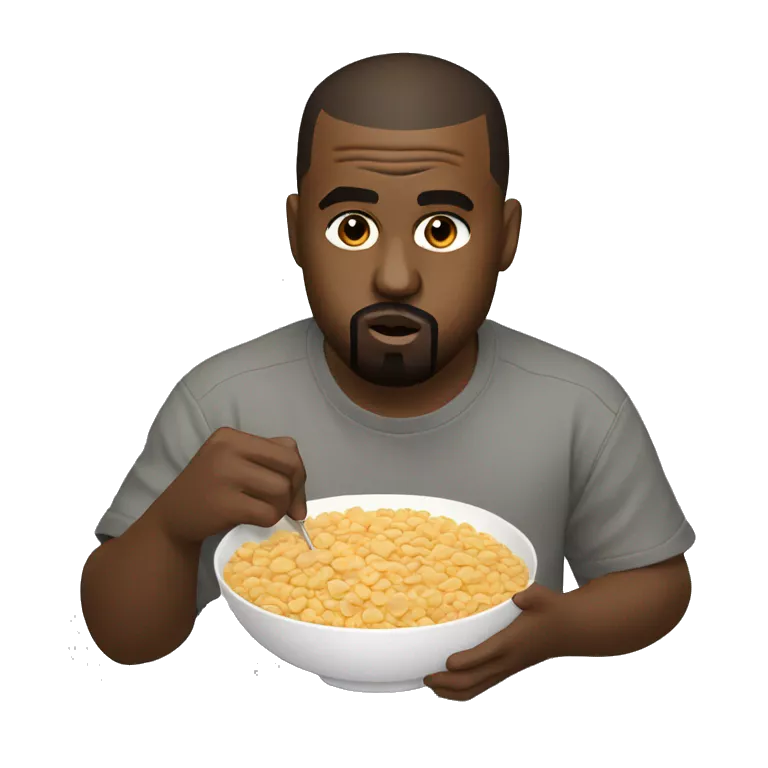 Kanye west eating cereal