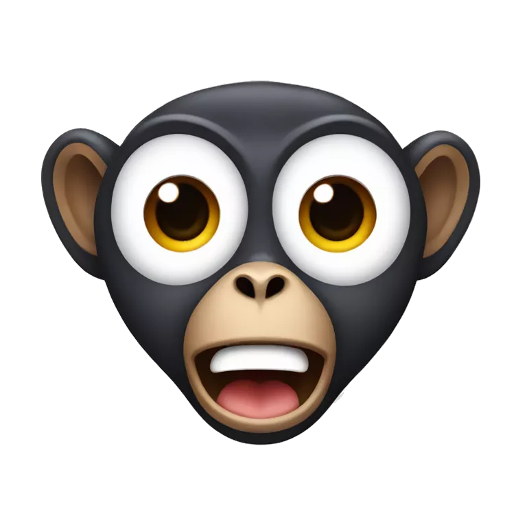 Monkey with a surprised expression
