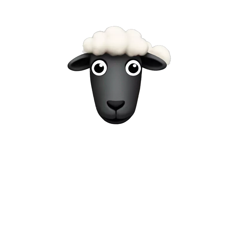 Wooly sheep saying Alpha