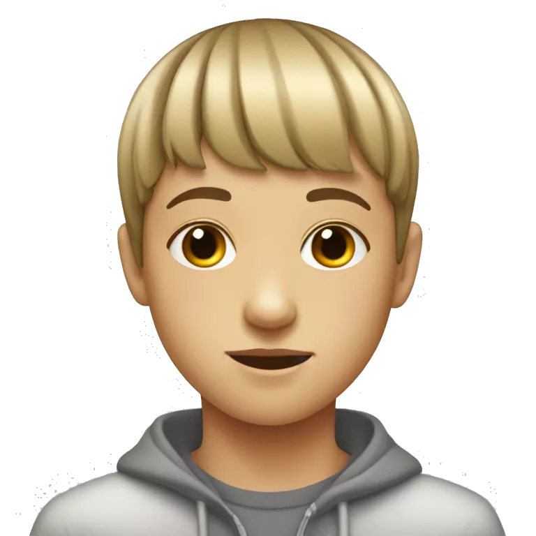 teenager with bowl cut and disability