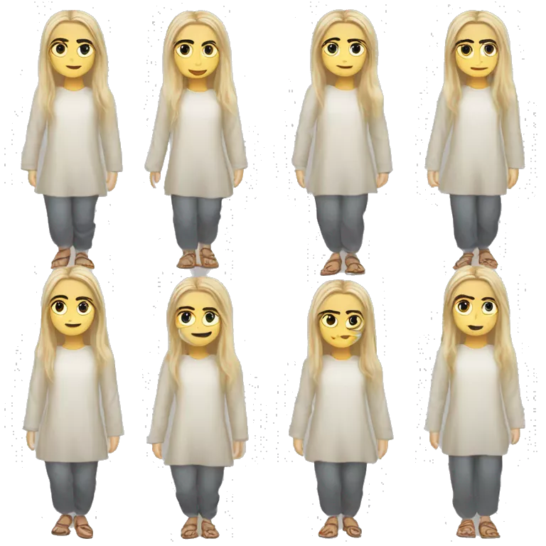 White Blonde girl with long hairs wearing long sleeves shirt kurta top and bare midroff ful size wearing shoes