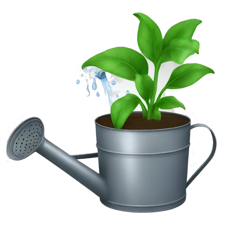 watering can watering crop