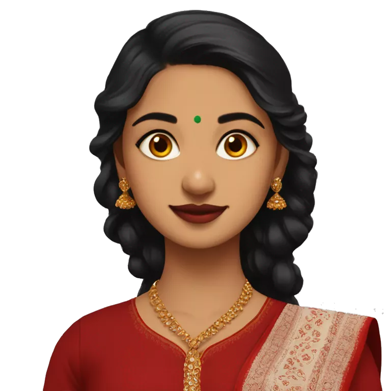 indian girl wearing full sleeve blood red kurti with jhumkas