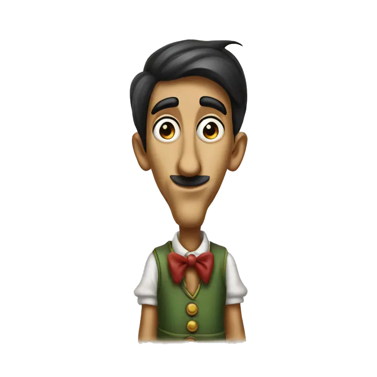 Pinocchio with a big long nose