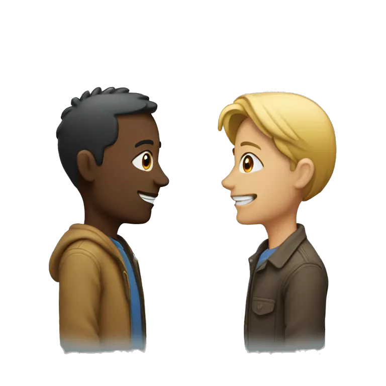 two people meeting