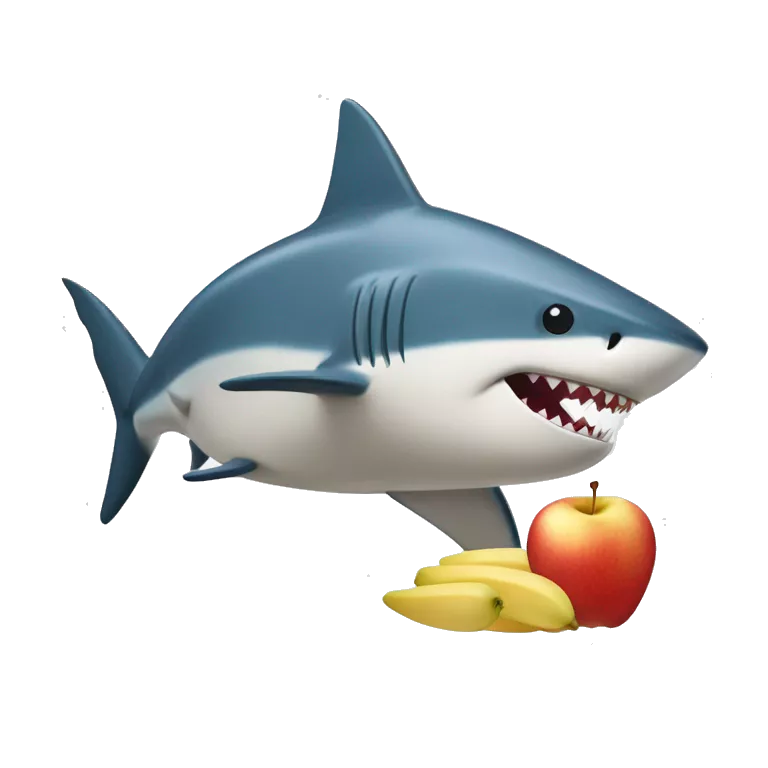 Requin avec un Panier de pommes