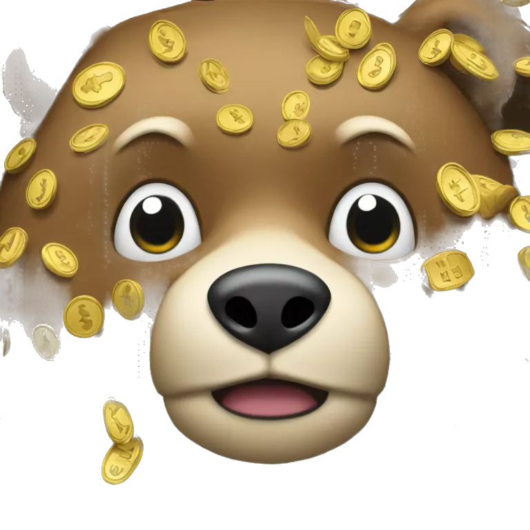 BEAR WITH DOLLAR SIGNS AS EYES