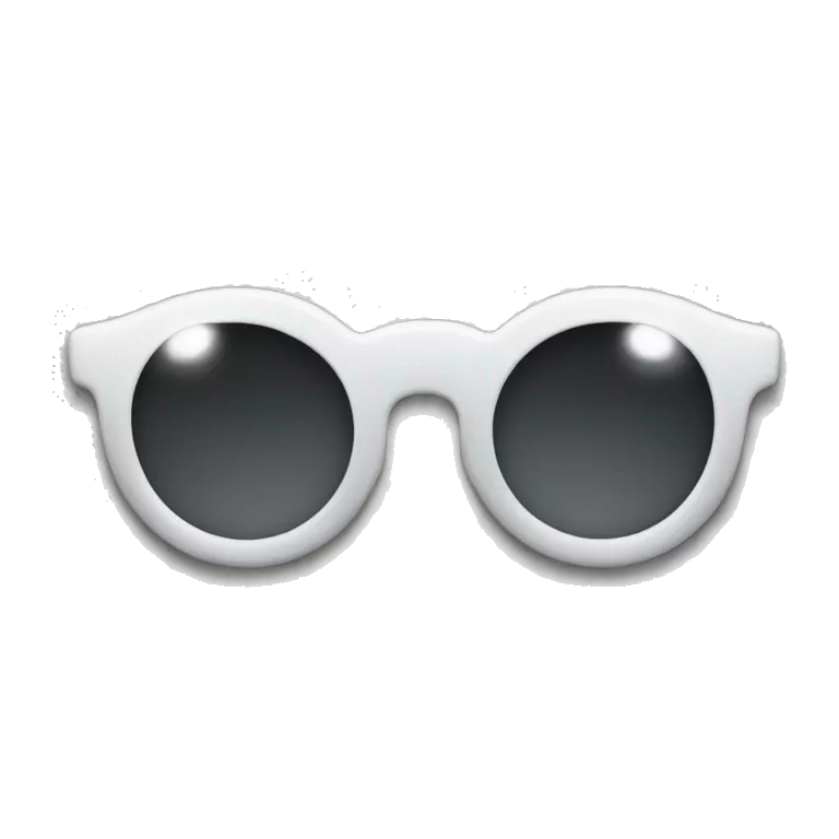 Glasses on, but the glasses have that white light like in animes