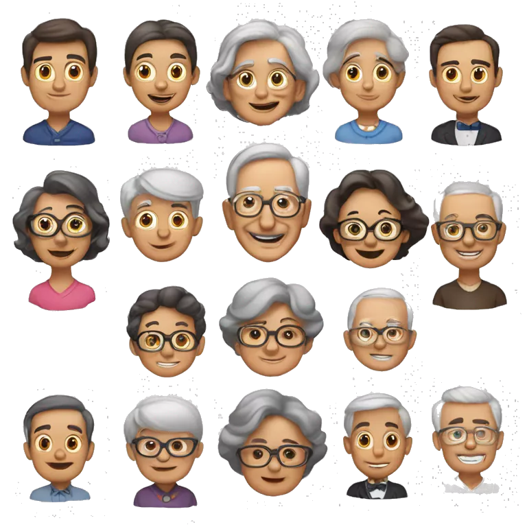 grand dad -grand mom- 3daughter -2 son- 3 son in law - 1 daughter in law - 4 grandson 3 grand daughter