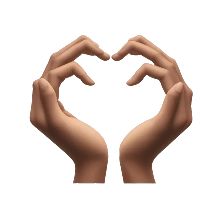 Heart hands that Make a circle instead of a heart