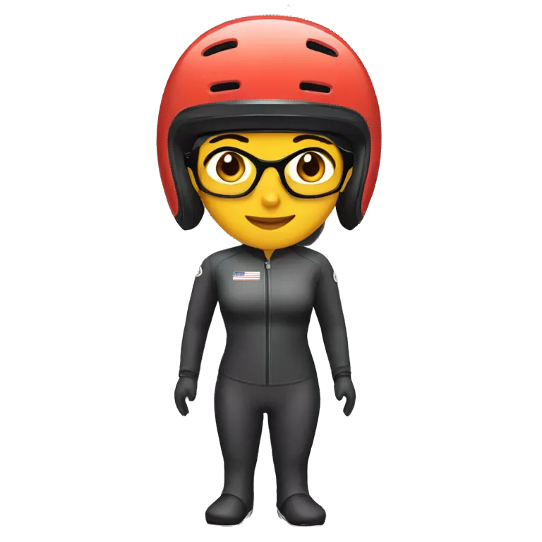A woman wearing a race bike helmet and race glasses.
