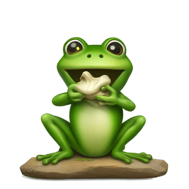 Frog chewing frog