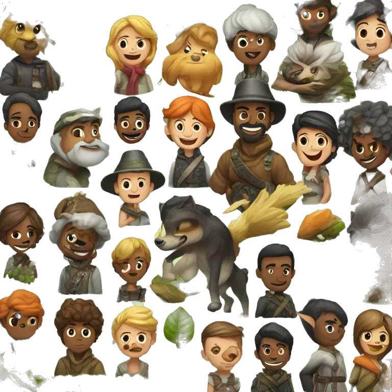 Personagens do bosque encantado