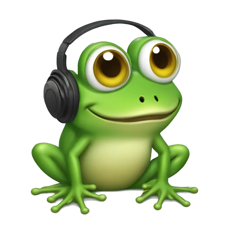 A frog hears musicA frog hears music
