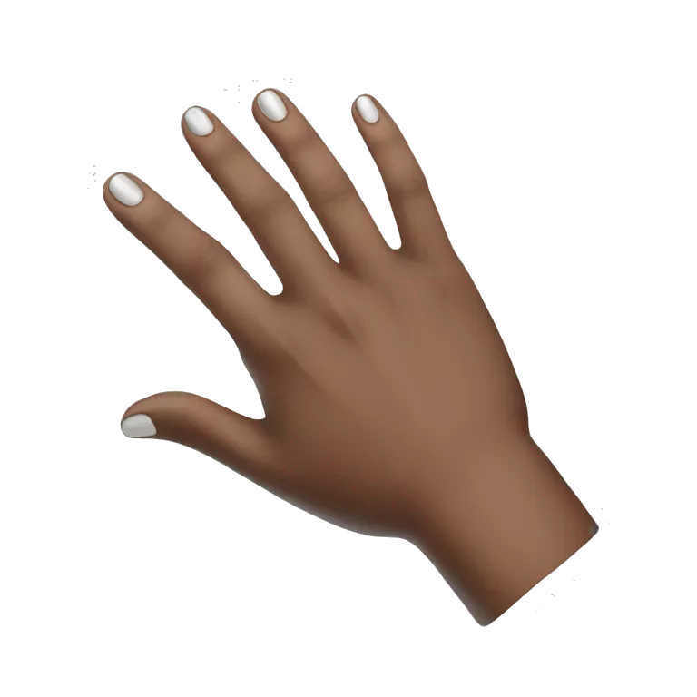 Close hand with silver ring in ring finger