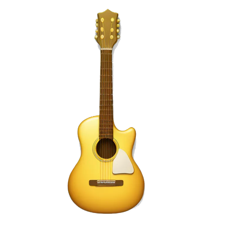 guitar with gold guitar string