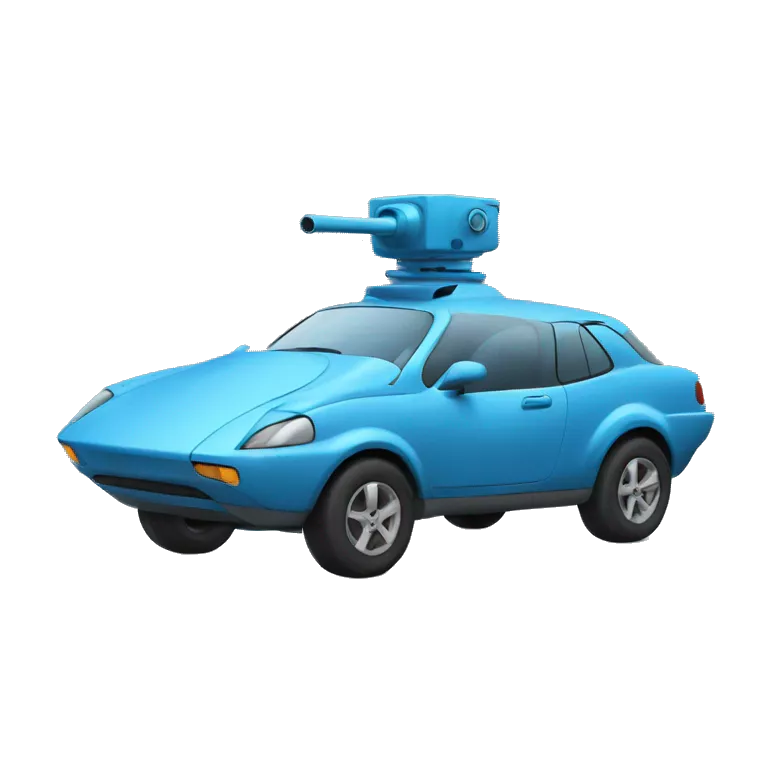 Car with a turret(blue car)