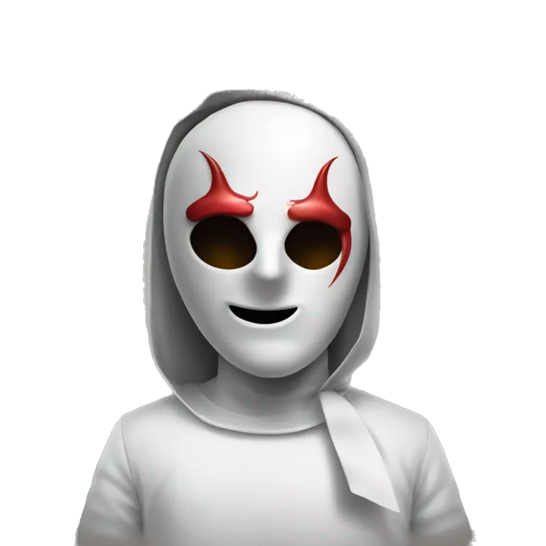 Un diavolo con una maschera da angelo