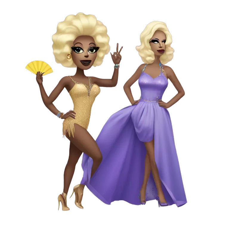 Drag queen with a fan in hand
