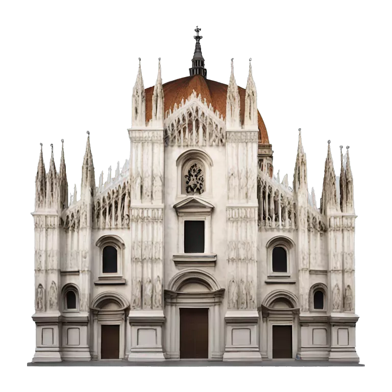 milano duomo cartoon