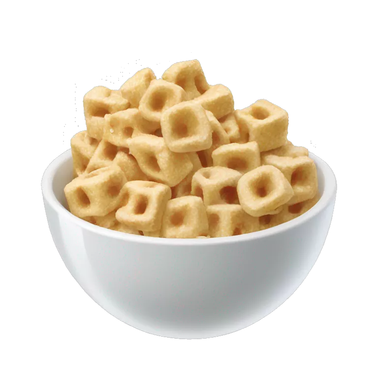 cereal bowl with ice instead of cereal