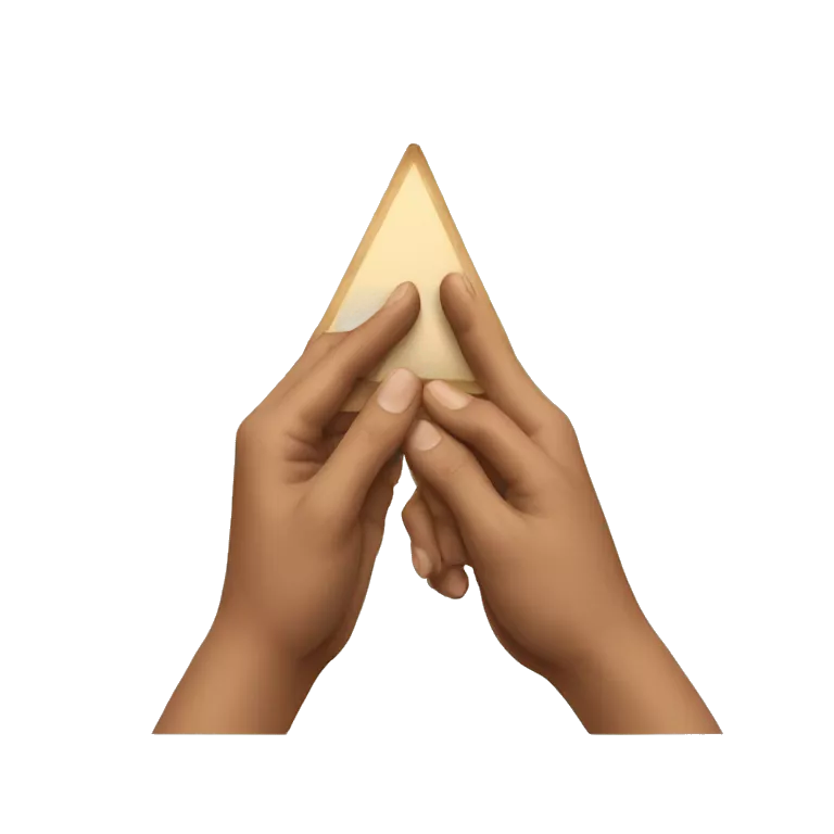 hands forming a triangle