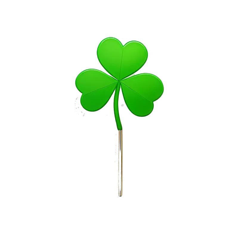 map marker pin combined with a four-leaf clover, symbolizing a lucky location. Colorful and cheerful with the clover integrated into the design
