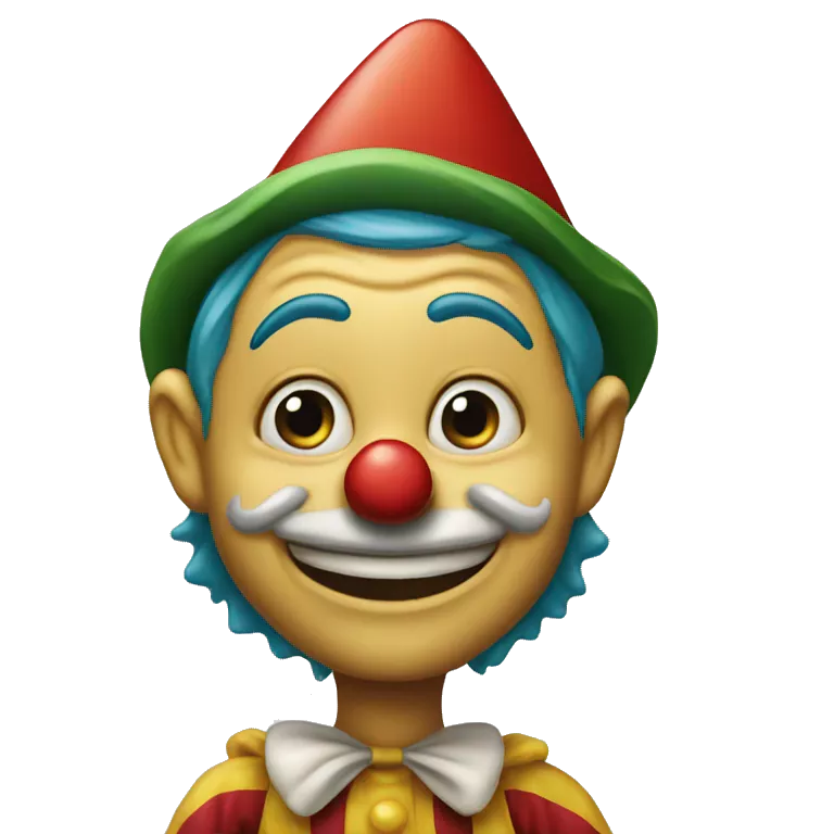 Gnomo clown Pinocchio